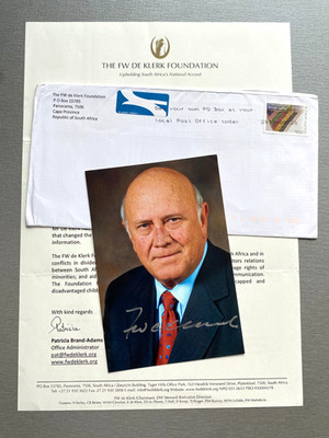FREDERIK W. DE KLERK ( 2021) Präsident Südafrika signed Foto 10x15 Autogramm