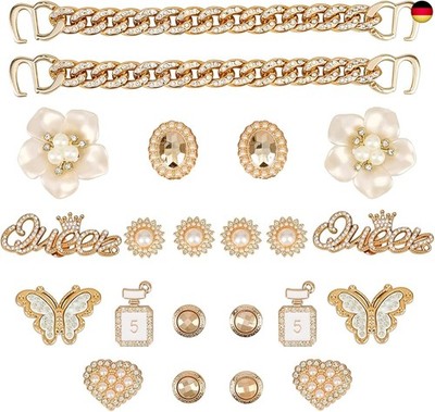 22 Stück Schuhdekoration, Schuhanstecker, Schuh Charms, Shoe Charm, Shoe Pin 