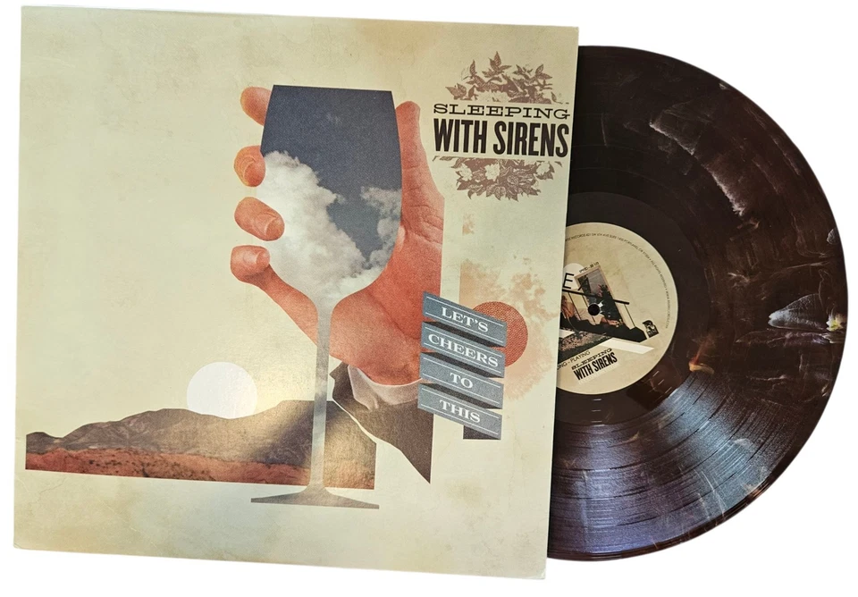 "Let's Cheers To This" Sleeping With Sirens RARE 2nd Press "Smokey Brown" Color - Image 4 of 4