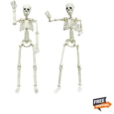 2PACK 36" Skeleton Halloween Decorations, 3ft Life Full Size Skeleton with Re...