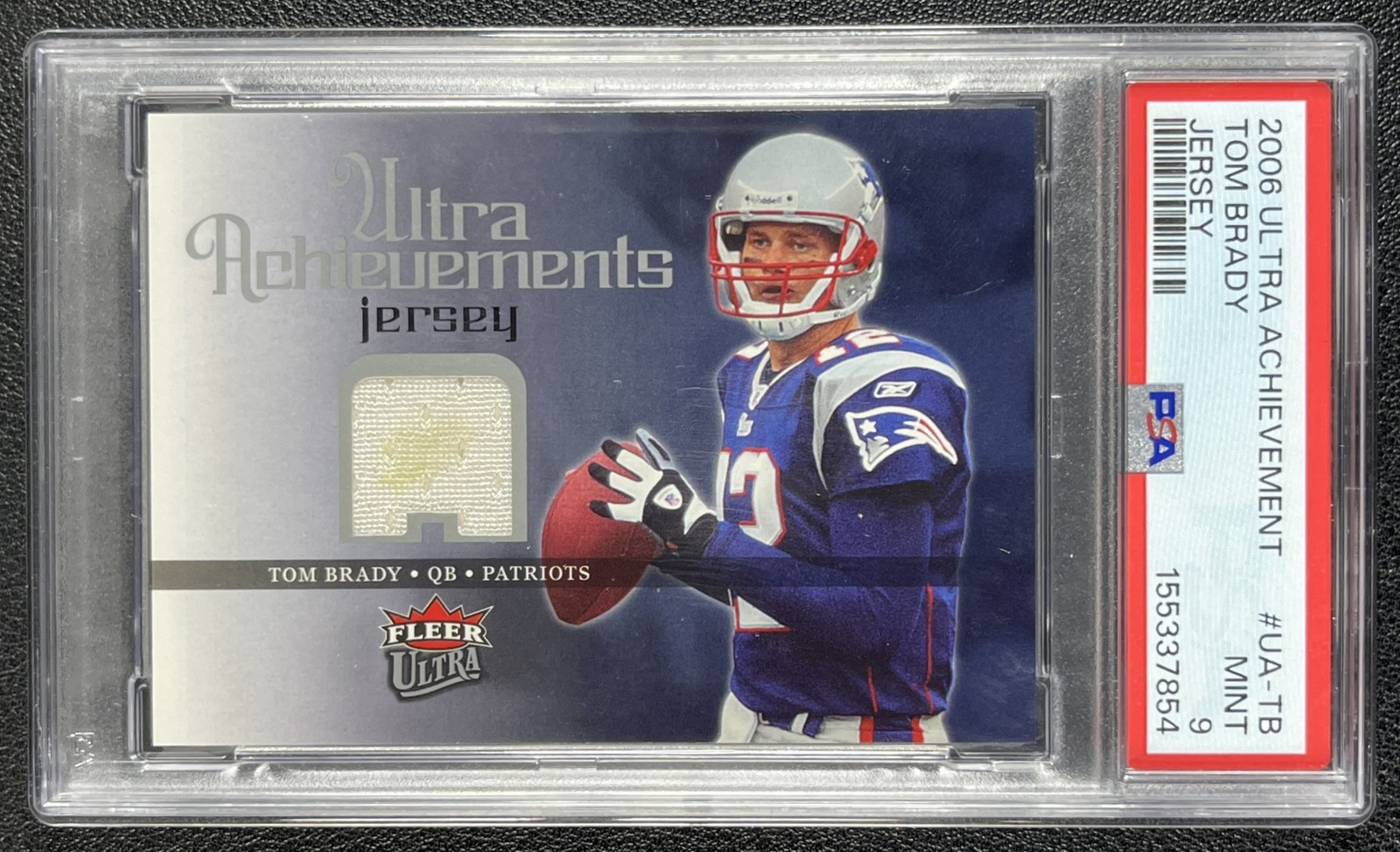 TOM BRADY PSA 9 2006 FLEER ULTRA #UA-TB ACHIEVEMENTS GU JERSEY PATRIOTS 7854