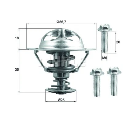 Behr Thermostat avec Joint pour Ford Volvo - Photo 1/4