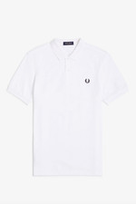 Image of Fred Perry One Colour Shirt/White - 2XL EXPRESS DELIVERY