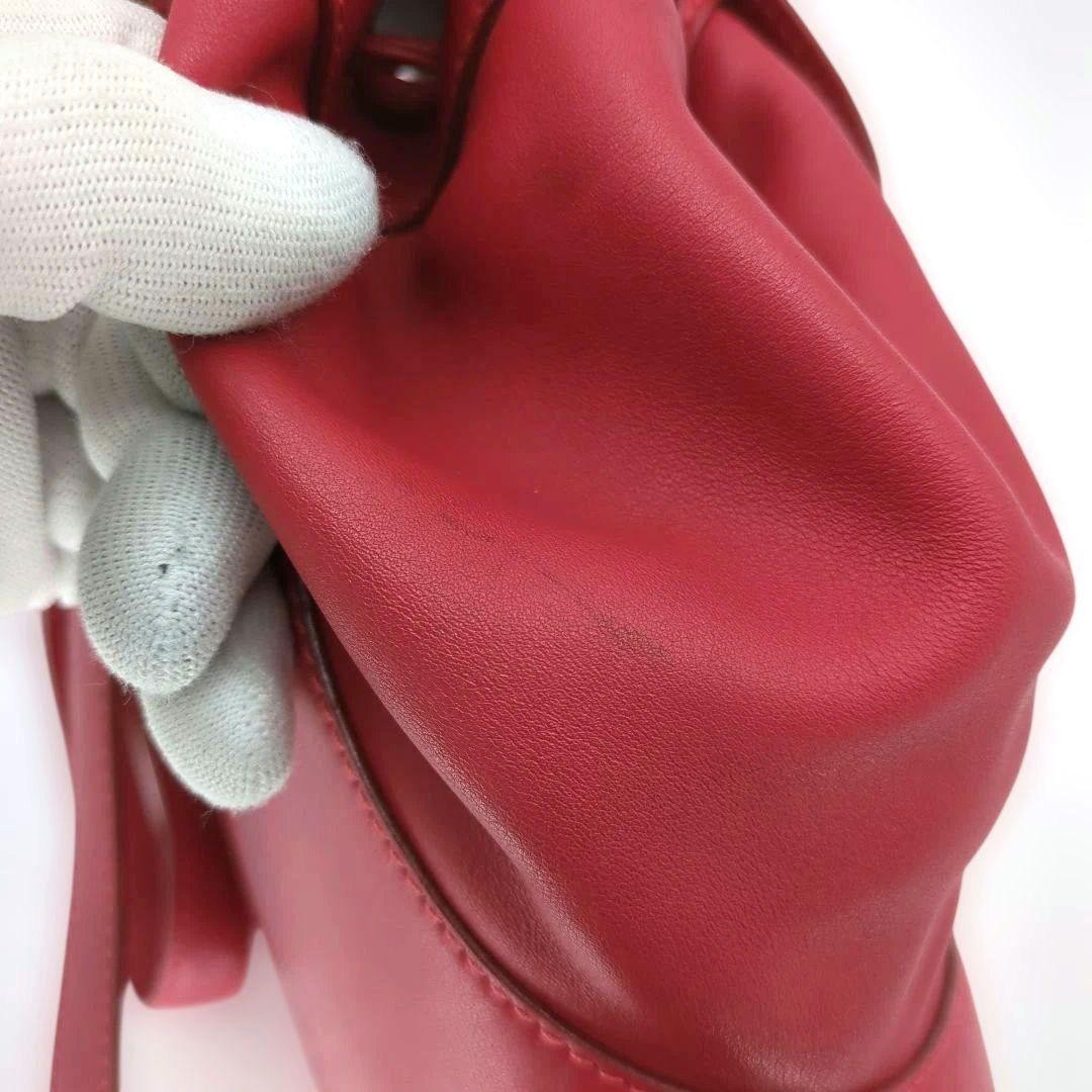 [Good Condition] Loewe Leather Backpack Drawstrin… - image 9