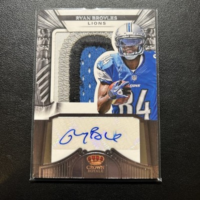 RYAN BROYLES 2012 CROWN ROYALE 4 CLR PATCH AUTO GAME WORN RC #D /349