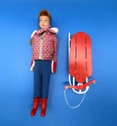 VINTAGE Skipper TITIAN BENDABLE LEGS & SLEDDING FUN #1936 (1966) COMPLETE READ