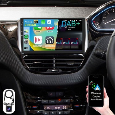 10.1'' Android 15 DAB+ Für Peugeot 208/2008 2012-2018 Autoradio GPS Navi BT WiFi