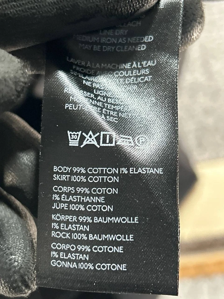 Vestido Anthropologie Mujer Grande Pequeño Negro Algodón Blusa Nuevo Foto 4 de 4