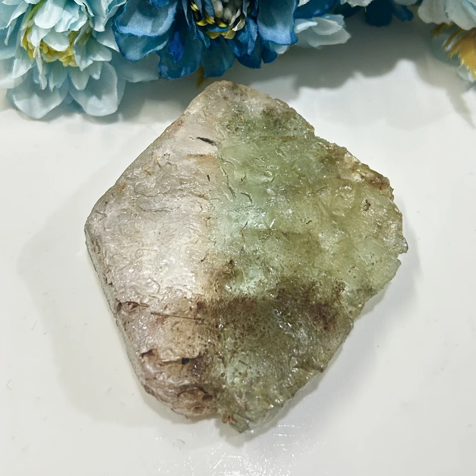 Piedra espécimen cristal aguamorganita bicolor terminada 100 % natural de 840 quilates Foto 2 de 4