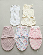 Lot of 5 Baby Swaddles Sleep Sacks - Soft Fleece Zip-Up Wraps