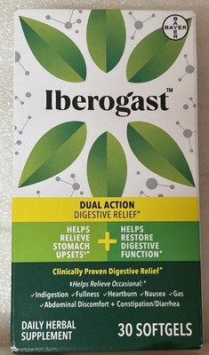 Iberogast Dual Action Digestive Relief 30 Soft Gel Exp 09-2025