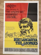 IL LEOPARDO Vintage 1963 Visconti Film POSTER ORIGINALE UN FOGLIO Burt Lancaster