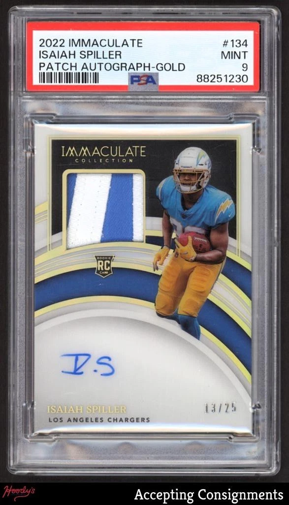 Isaiah Spiller Panini Immaculate Collection #134 Patch Autograph-Gold