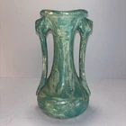 Nelson McCoy 2-Handled Aqua Vase - Vintage 1940s
