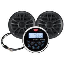 Boss Audio MCKGB350W.6 Marine Stereo  6.5" Speaker Kit - Black MFG MCKGB350B.6