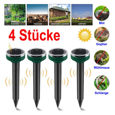 4 Solar Mole Repellent Vole Repellent Mole Mole Trap Mouse Deterrent