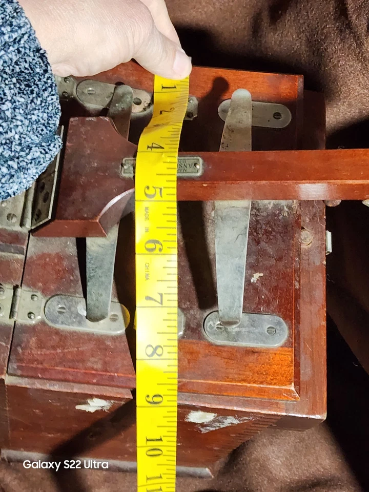 Caja de madera para desarrolladores Ansco años 20 hecha en Nueva York Foto 4 de 4