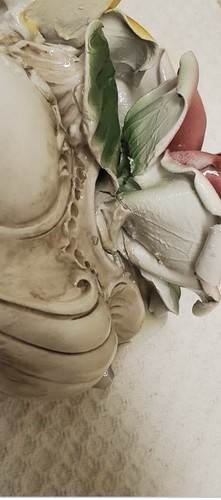 Set 4 Portacandele Vintage Capodimonte Pezzi Floreali Porcellana Italiana - Foto 12 di 24