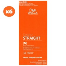6X Wella Hair Rebonding Straight Intense Creatine N/R Cream Wellastrate