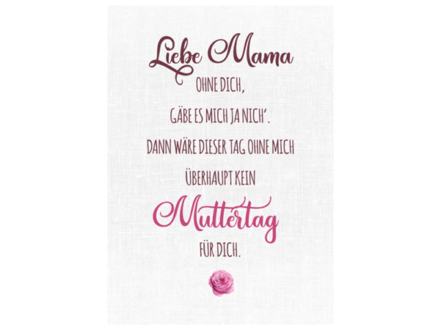 Leinwand Keilrahmen Liebe Mama Ohne Dich Gedicht Muttertag Geschenk Spruch Ebay