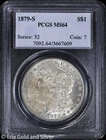 1879-S $1 Morgan Silver Dollar PCGS MS 64 | Uncirculated UNC BU