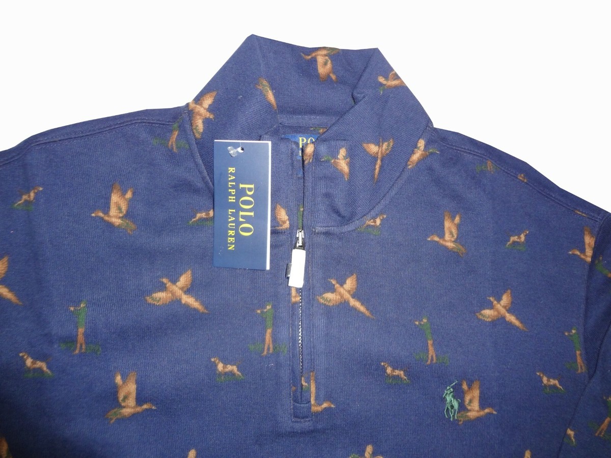 Ralph Lauren Polo Mallard Fleece Sweater Medium NWT Hunting Duck