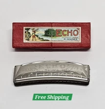 Vintage ECHO XXXXX Harmonica M. Hohner Paris 1937 Original in Box Germany Rare 