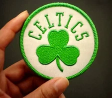 STUNNING BOSTON CELTICS EMBROIDERED IRON-ON BASKETBALL PATCH...