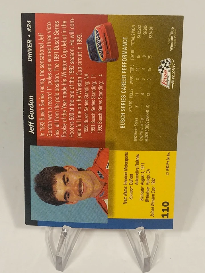 Jeff Gordon 1993 Finish Line #110 - Image 4 of 4