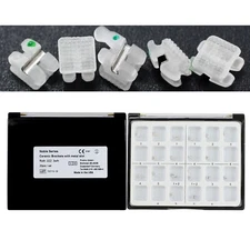 Dental Orthodontic Metal-Lined Ceramic Brackets Brace Roth 022 3W/H 3M Clarity