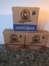 LOT 3 Dr.SQUATCH Men’s Natural Soap Wood Barrel Bourbon&Fresh Falls 5oz/141gEach