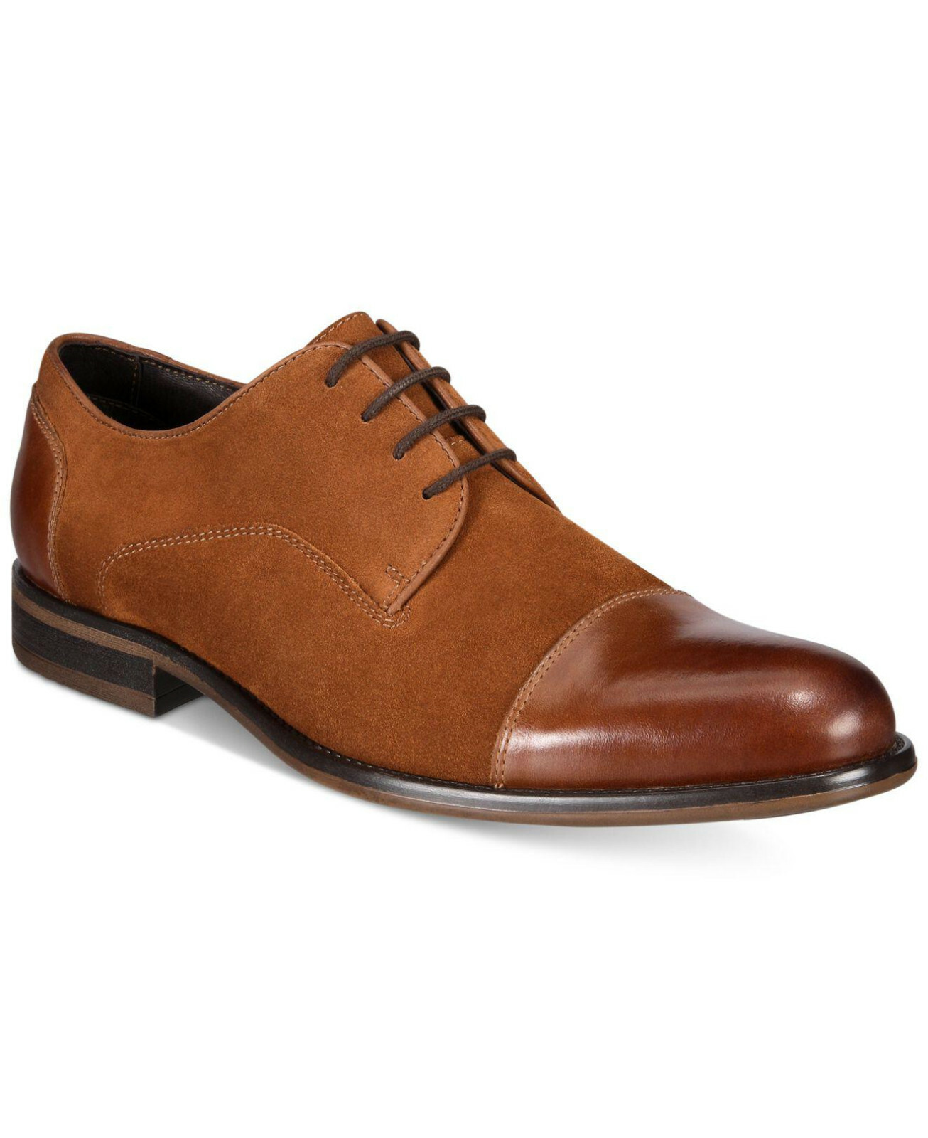 Alfani Мужская кепка Avery Cap Toe Oxford коричневого цвета размер 8 М 11990₽