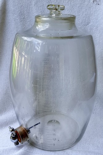 Tarro dispensador de vidrio antiguo para farmacia 8 cuartos - Imagen 3 de 6