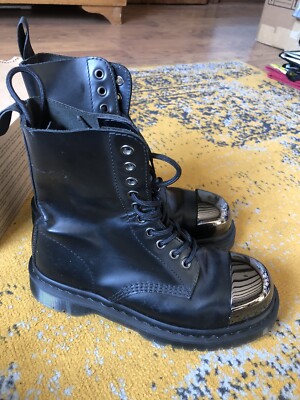 Doc Martens Rare Steel Toe Cap Grasp Black Leather Boots Uk5/38
