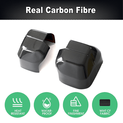 For Land Rover Defender 90 110 130 20UP Dry Carbon Side Mirror Cover Caps Add On - Picture 6 of 12