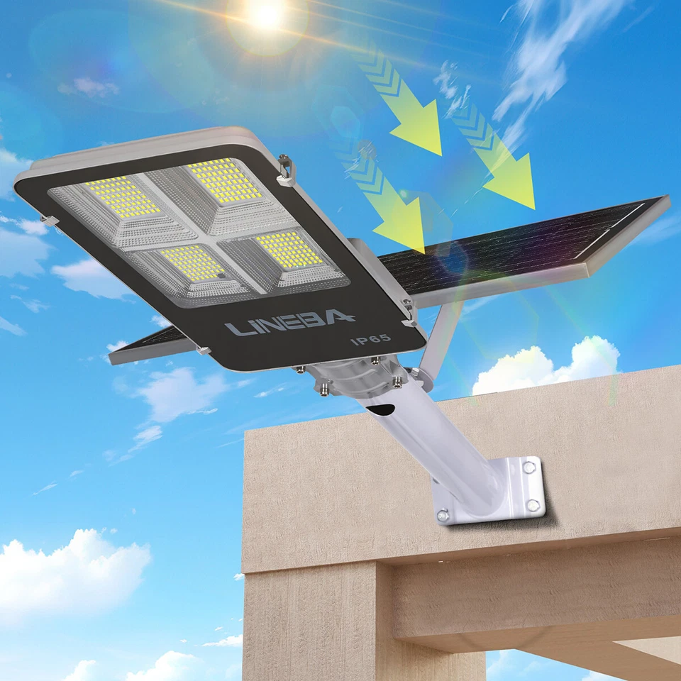 Commercial 82000000LM LED Outdoor Dusk to Dawn Solar Street Light Road Area Lamp - Image 3 of 4