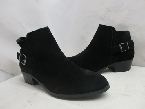 Gianni Bini Black Suede Leather Zip 
