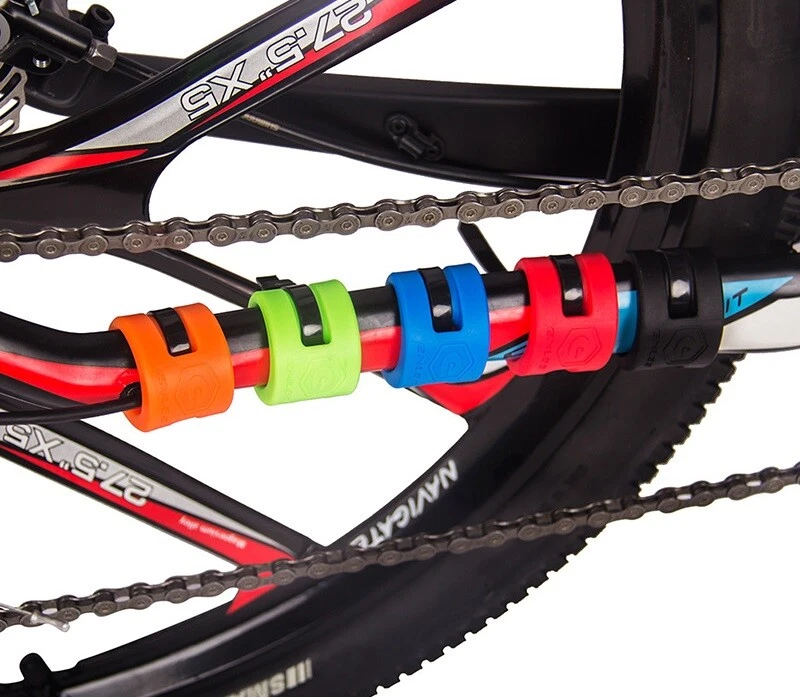 4x Bicycle Bike Frame Chain stay Protector Chain Guard Bash Guards Rubber ring