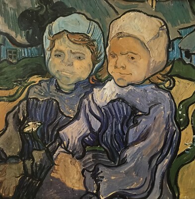 Vincent Van Gogh Two Children Custom Framed Print