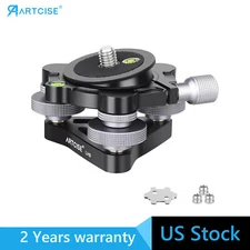 Tripod Leveling Base Camera Leveler Adjusting Tripod Head Plate -15°/+15° Tilt