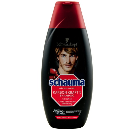 Schauma Karbon Kraft 5 Shampoo – 2er Pack, Je 400 Ml, Für Normales Haar, Gel-Textur