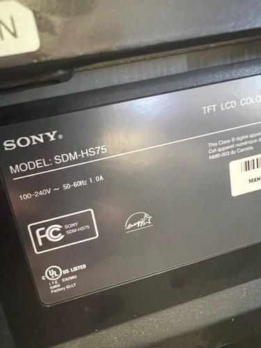 Sony SDM-HS75 Monitor 17" TFT LCD Color Computer Display - Picture 5 of 8
