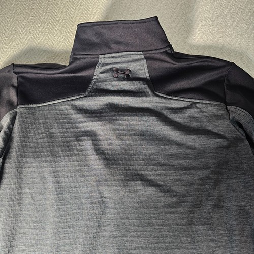 Under Armour Pullover Men XL Black 1/4 Zip Gym Workout Toyota Sleeve 2 Tone - Picture 9 of 10