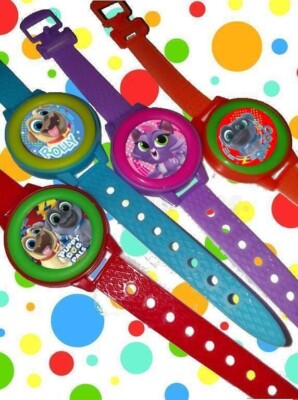 Puppy Dogs - 6 Toy Watches -Party Favors Prizes Birthday  Bracelets Kids Pinata