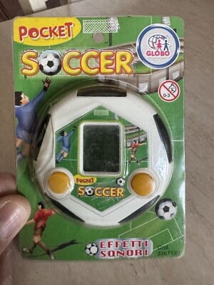 Pocket Soccer Globe 90s Portable Video Game New in Collectible Blister