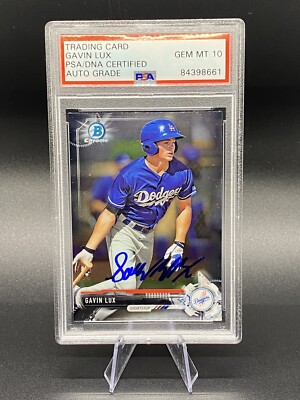 Gavin Lux 2017 Bowman Chrome Prospects Baseball Card #BCP2 - PSA 