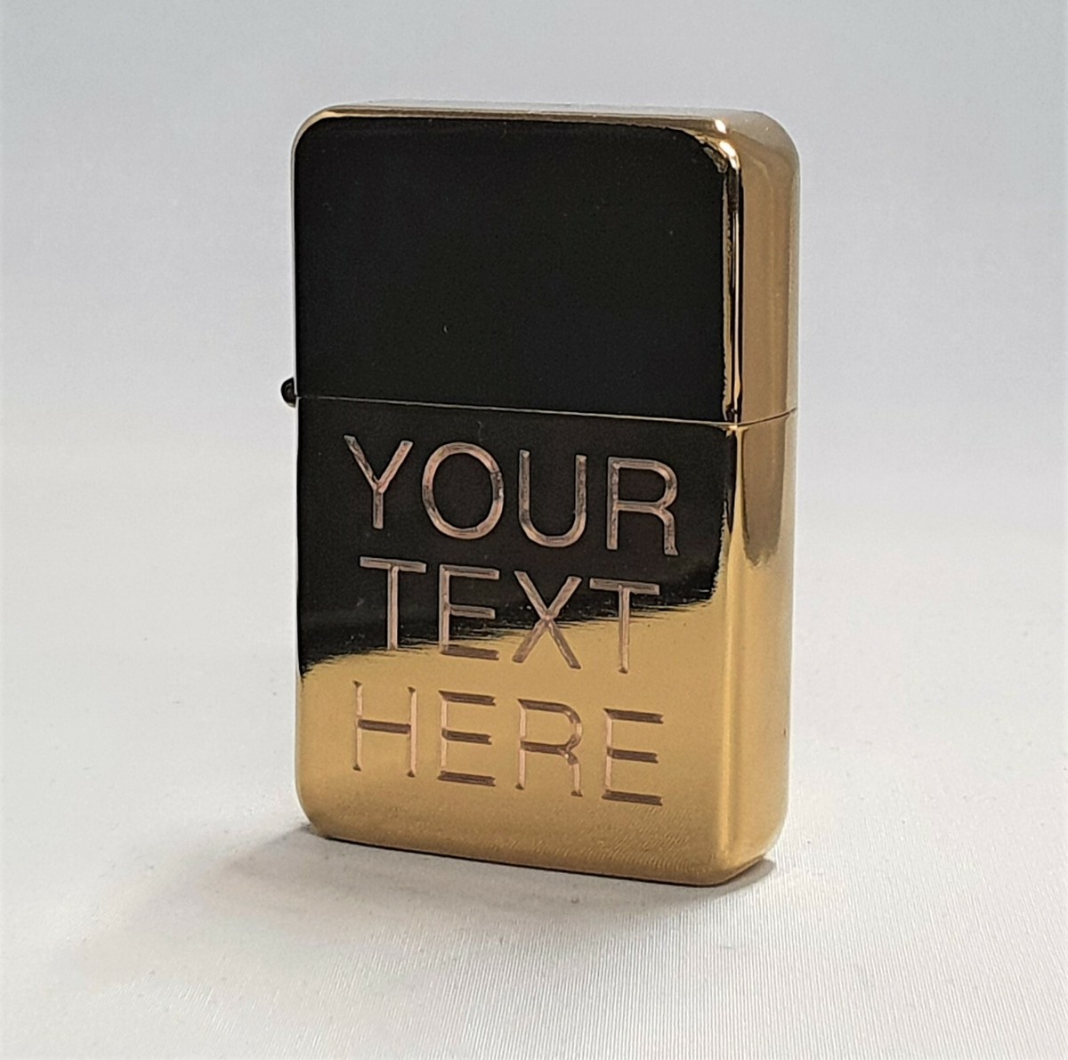 engraved cigarette lighter Cigarette Lighter Star Lighters GOLD Personalised Engraved Petrol Windproof  *