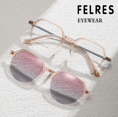 TR90 Magnetic Polarized Clip On Sunglasses For Women Clear  display picture 1