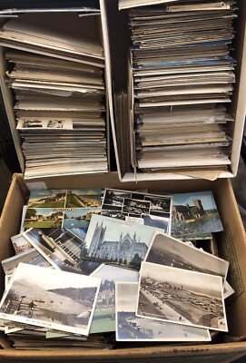 PACK MIT 20 VINTAGE POSTKARTEN - UK & AUSLAND, TOP/NTOP, B&W/FARBGEMISCHTE EPOCHEN