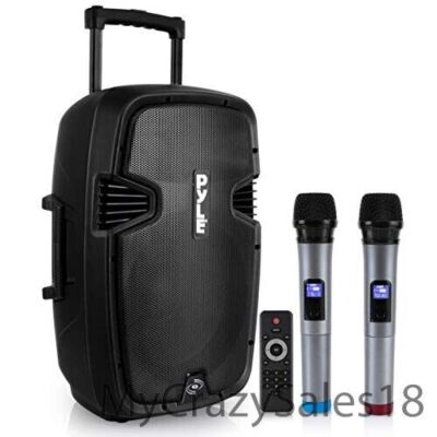 Pyle Karaoke Portable PA Speaker System - 1600W Active Power